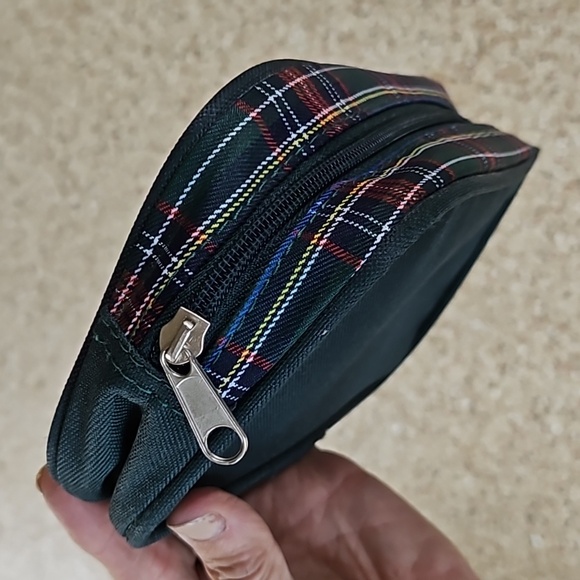 Vintage ZONK South Africa ROVOS RAIL Tartan & Green canvas travel bag - Picture 8 of 8